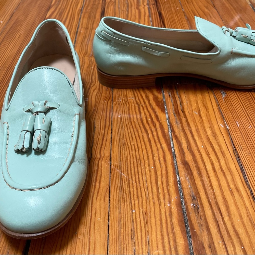 Mint Green Loafers for Women